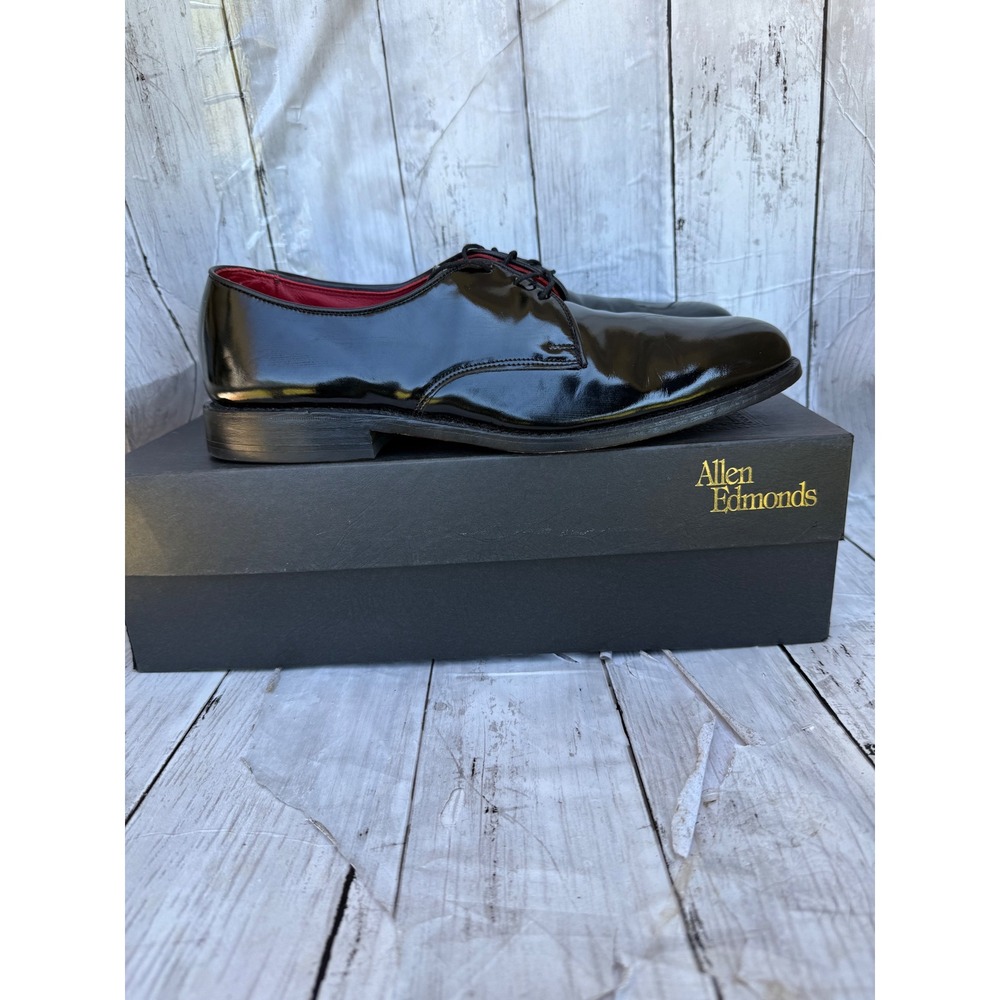 Allen Edmonds Spencer Black Patent Leather Derby Shoes 9.5 B 5304 Made in USA